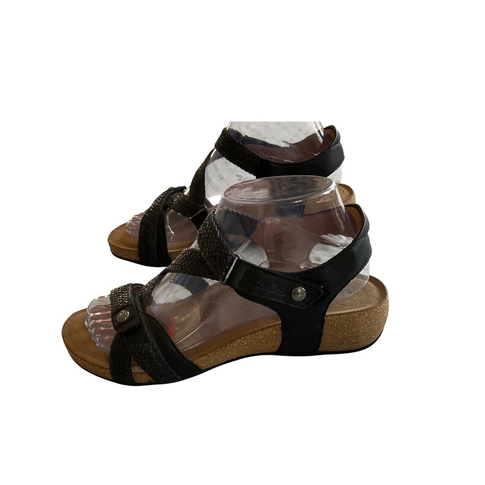 Taos Footwear Black and Brown Women's Strappy Comfort Sandals